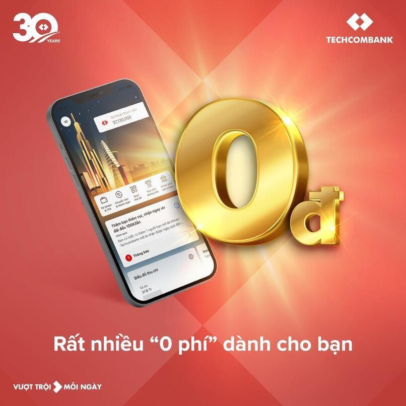 Tạo mã QR ngân hàng miễn phí thông qua các ứng dụng ngân hàng số, chẳng hạn với ứng dụng Techcombank Mobile.